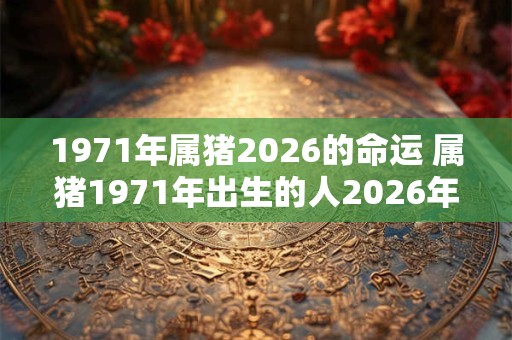 1971年属猪2026的命运 属猪1971年出生的人2026年运势如何
