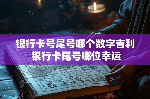 银行卡号尾号哪个数字吉利 银行卡尾号哪位幸运