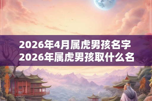 2026年4月属虎男孩名字 2026年属虎男孩取什么名字