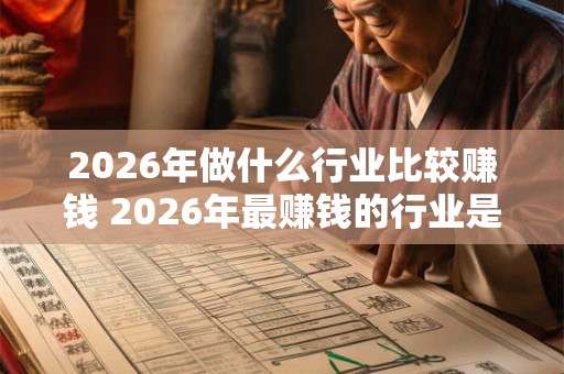 2026年做什么行业比较赚钱 2026年最赚钱的行业是什么