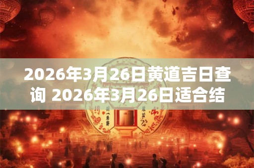 2026年3月26日黄道吉日查询 2026年3月26日适合结婚黄道吉日吗 2026年3月26日黄道吉日查询 2026年3月26日适合结婚黄道吉日吗