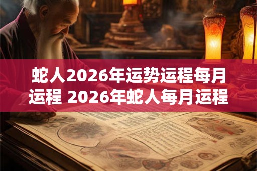 蛇人2026年运势运程每月运程 2026年蛇人每月运程如何