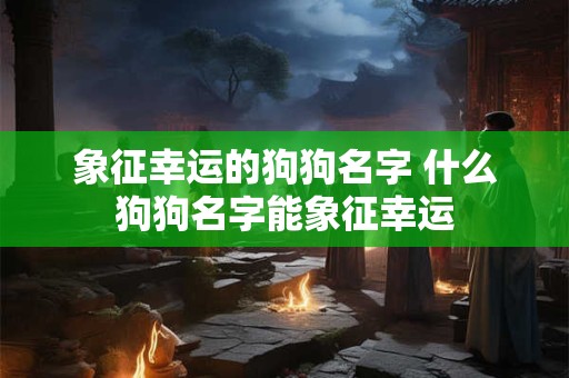 象征幸运的狗狗名字 什么狗狗名字能象征幸运 象征幸运的狗狗名字 什么狗狗名字能象征幸运