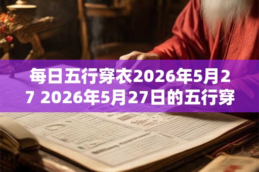 每日五行穿衣2026年5月27 2026年5月27日的五行穿衣是什么 每日五行穿衣2026年5月27 2026年5月27日的五行穿衣是什么