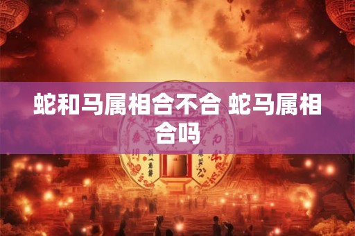蛇和马属相合不合 蛇马属相合吗 蛇和马属相合不合 蛇马属相合吗