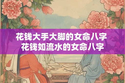 花钱大手大脚的女命八字 花钱如流水的女命八字