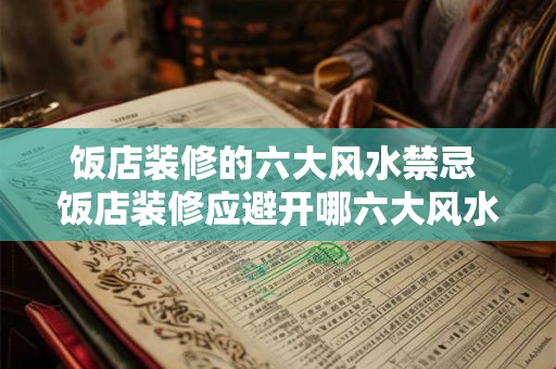 饭店装修的六大风水禁忌 饭店装修应避开哪六大风水禁忌