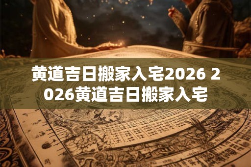 黄道吉日搬家入宅2026 2026黄道吉日搬家入宅
