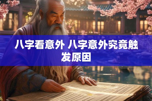 八字看意外 八字意外究竟触发原因
