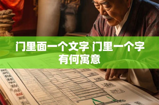 门里面一个文字 门里一个字有何寓意