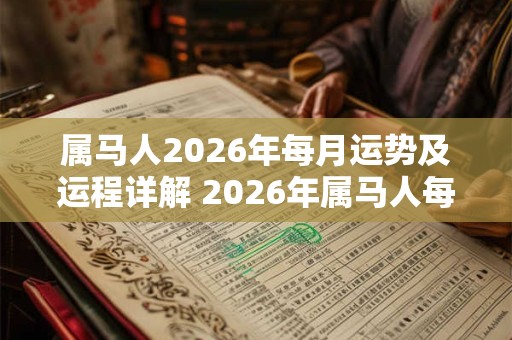 属马人2026年每月运势及运程详解 2026年属马人每月运势如何