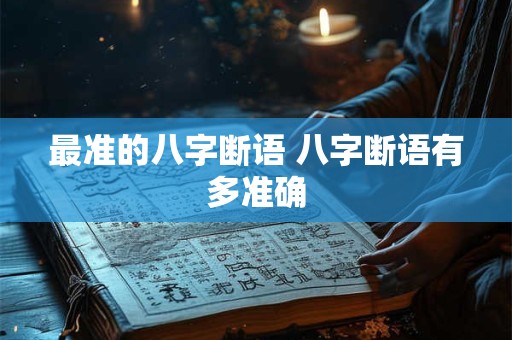 最准的八字断语 八字断语有多准确 最准的八字断语 八字断语有多准确