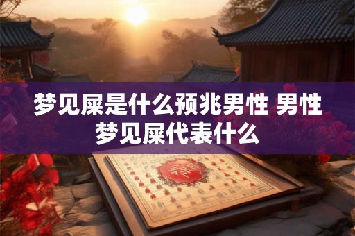 梦见屎是什么预兆男性 男性梦见屎代表什么