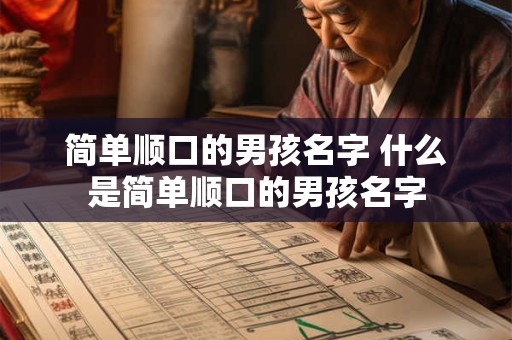 简单顺口的男孩名字 什么是简单顺口的男孩名字