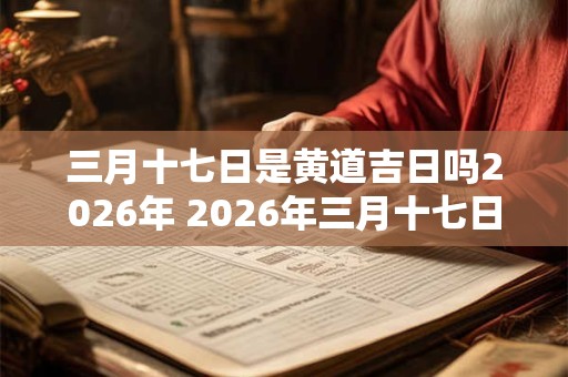 三月十七日是黄道吉日吗2026年 2026年三月十七日宜嫁娶吗