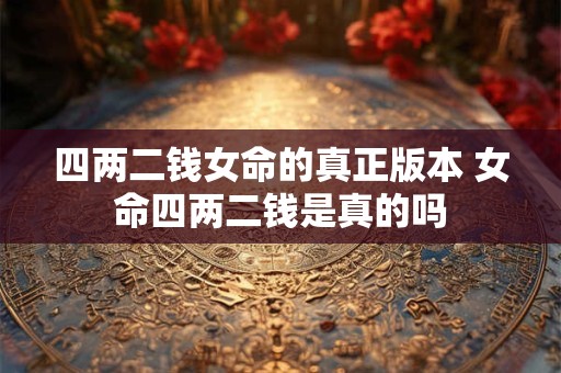 四两二钱女命的真正版本 女命四两二钱是真的吗