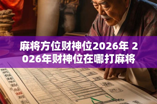 麻将方位财神位2026年 2026年财神位在哪打麻将