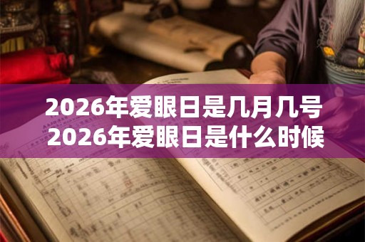 2026年爱眼日是几月几号 2026年爱眼日是什么时候