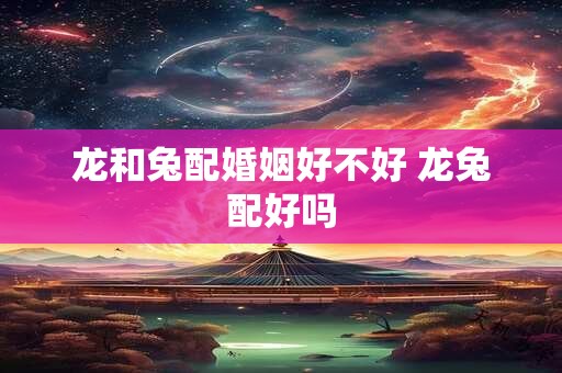 龙和兔配婚姻好不好 龙兔配好吗