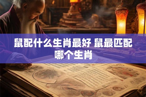 鼠配什么生肖最好 鼠最匹配哪个生肖