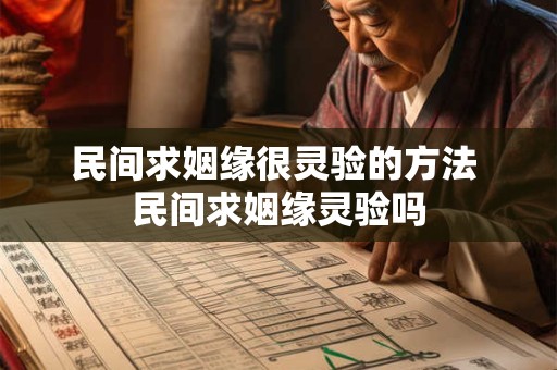 民间求姻缘很灵验的方法 民间求姻缘灵验吗