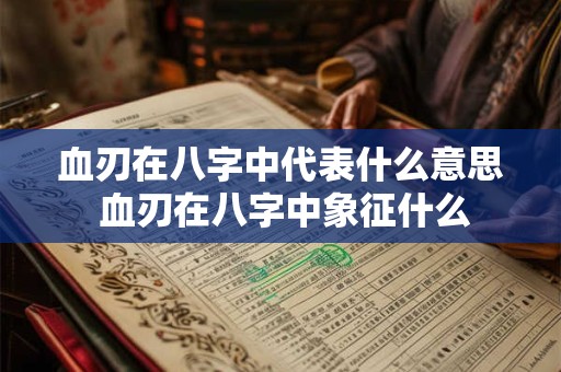 血刃在八字中代表什么意思 血刃在八字中象征什么