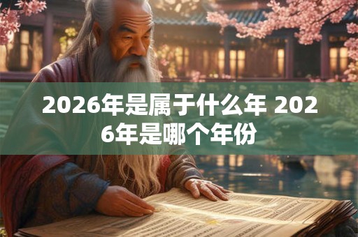 2026年是属于什么年 2026年是哪个年份