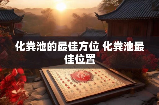 化粪池的最佳方位 化粪池最佳位置