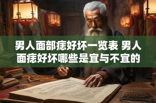 男人面部痣好坏一览表 男人面痣好坏哪些是宜与不宜的