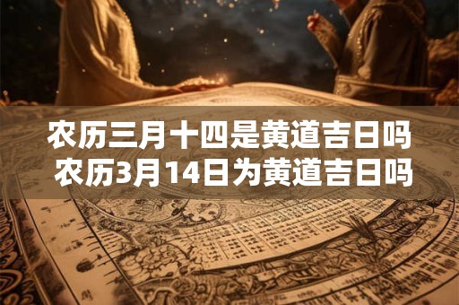 农历三月十四是黄道吉日吗 农历3月14日为黄道吉日吗