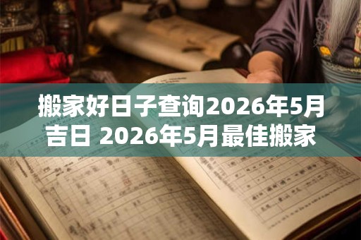 搬家好日子查询2026年5月吉日 2026年5月最佳搬家日 搬家好日子查询2026年5月吉日 2026年5月最佳搬家日