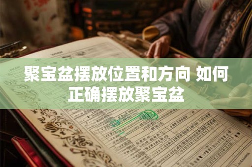 聚宝盆摆放位置和方向 如何正确摆放聚宝盆