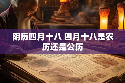 阴历四月十八 四月十八是农历还是公历