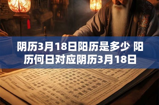 阴历3月18日阳历是多少 阳历何日对应阴历3月18日
