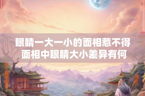 眼睛一大一小的面相惹不得 面相中眼睛大小差异有何影响
