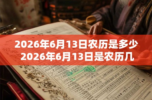 2026年6月13日农历是多少 2026年6月13日是农历几月几日