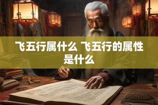 飞五行属什么 飞五行的属性是什么