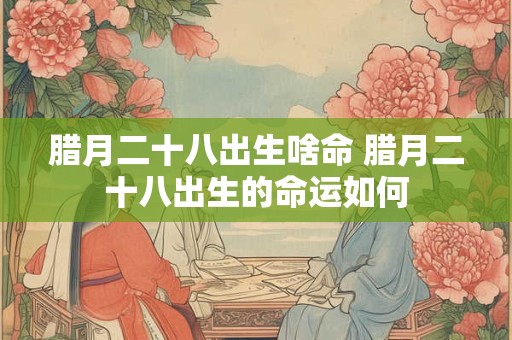 腊月二十八出生啥命 腊月二十八出生的命运如何 腊月二十八出生啥命 腊月二十八出生的命运如何