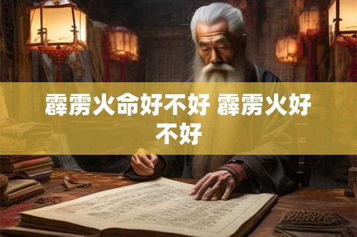 霹雳火命好不好 霹雳火好不好