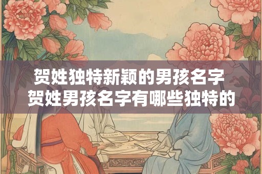 贺姓独特新颖的男孩名字 贺姓男孩名字有哪些独特的新颖选择