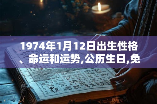 1974年1月12日出生性格、命运和运势,公历生日,免费算命 1974年1月12日出生性格、命运和运势,公历生日,免费算命