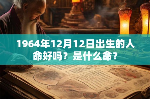 1964年12月12日出生的人命好吗?是什么命? 1964年12月12日出生的人命好吗?是什么命?