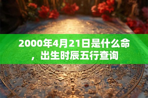 2000年4月21日是什么命，出生时辰五行查询