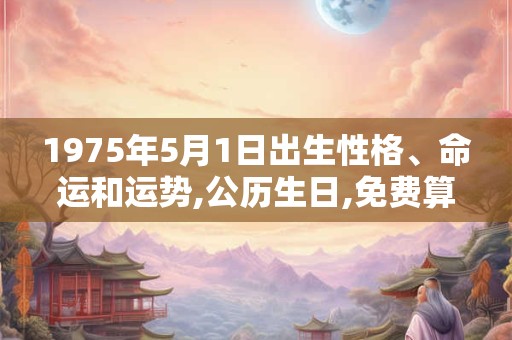 1975年5月1日出生性格、命运和运势,公历生日,免费算命 1975年5月1日出生性格、命运和运势,公历生日,免费算命