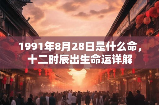 1991年8月28日是什么命，十二时辰出生命运详解