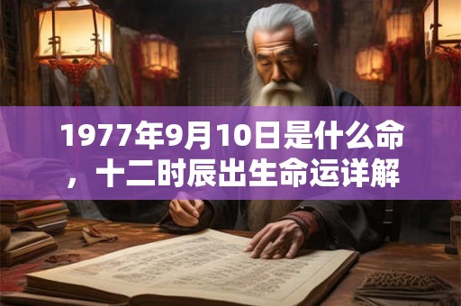 1977年9月10日是什么命,十二时辰出生命运详解 1977年9月10日是什么命,十二时辰出生命运详解
