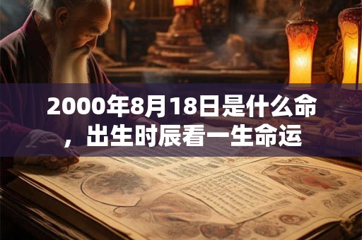2000年8月18日是什么命,出生时辰看一生命运 2000年8月18日是什么命,出生时辰看一生命运