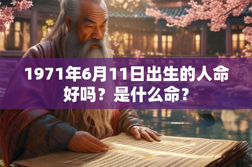 1971年6月11日出生的人命好吗?是什么命? 1971年6月11日出生的人命好吗?是什么命?