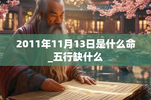 2011年11月13日是什么命_五行缺什么