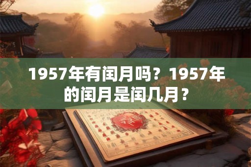 1957年有闰月吗?1957年的闰月是闰几月? 1957年有闰月吗?1957年的闰月是闰几月?